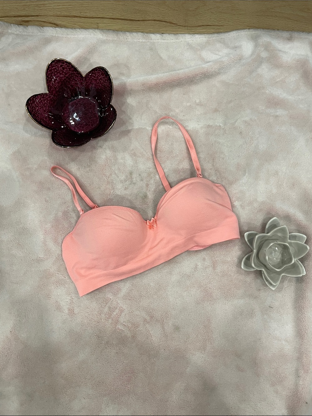 La Vie en Rose Light Pink Convertible Strap Bra with Removable Straps 36B